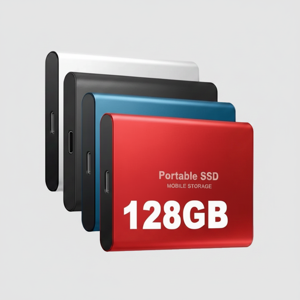 Ultra-Fast 128GB External SSD with USB 3.1 & USB-C Connectivity