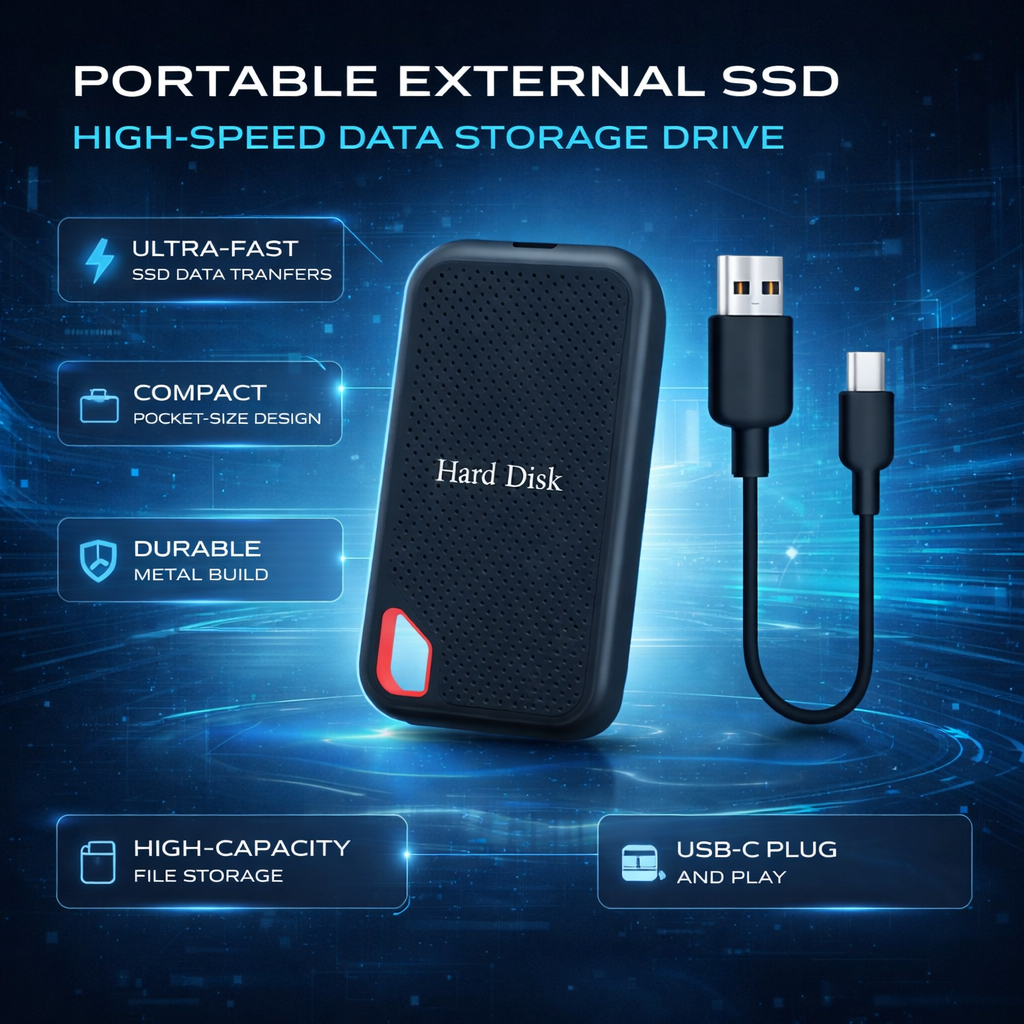 Ultra-Fast External Storage Drive | Compact SSD for Quick Access