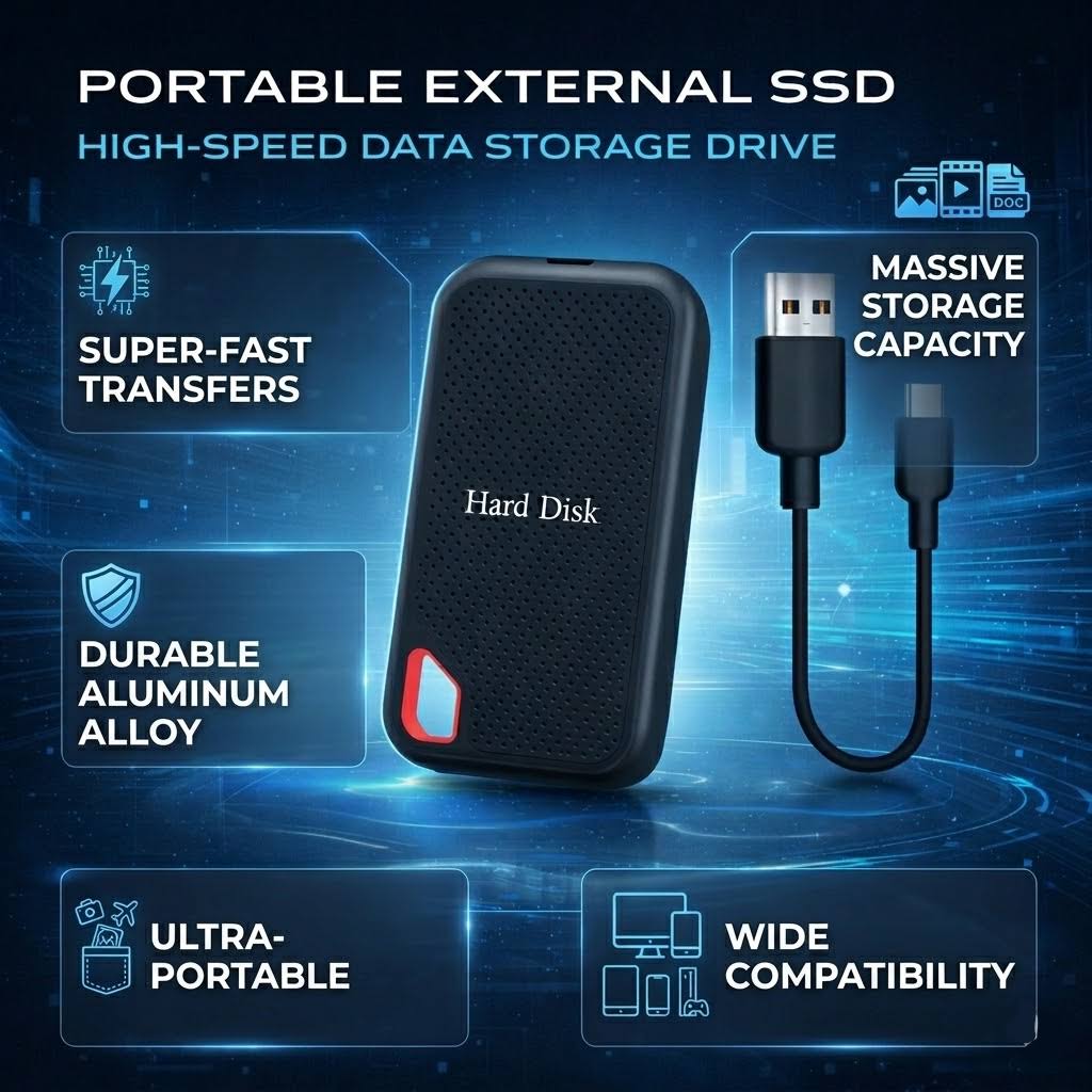 Compact High-Speed External SSD for Effortless Storage