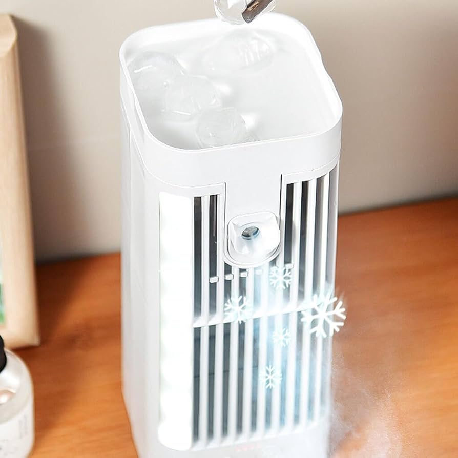 Compact USB Cooling Mist Fan with Night Light