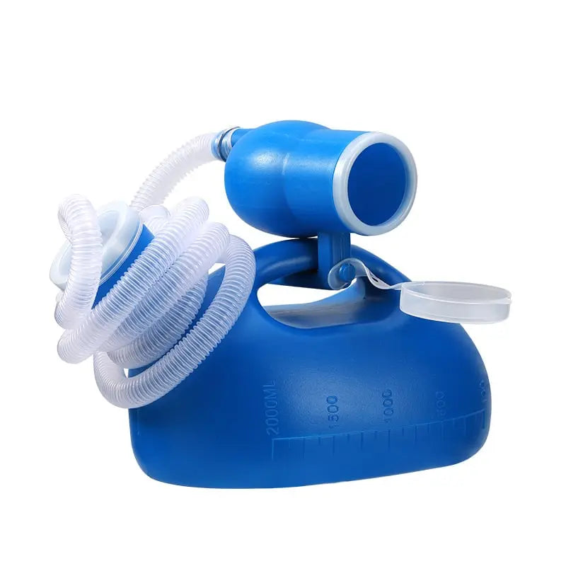 Travel-Friendly Male Urinal with Flexible Hose & Secure Lid