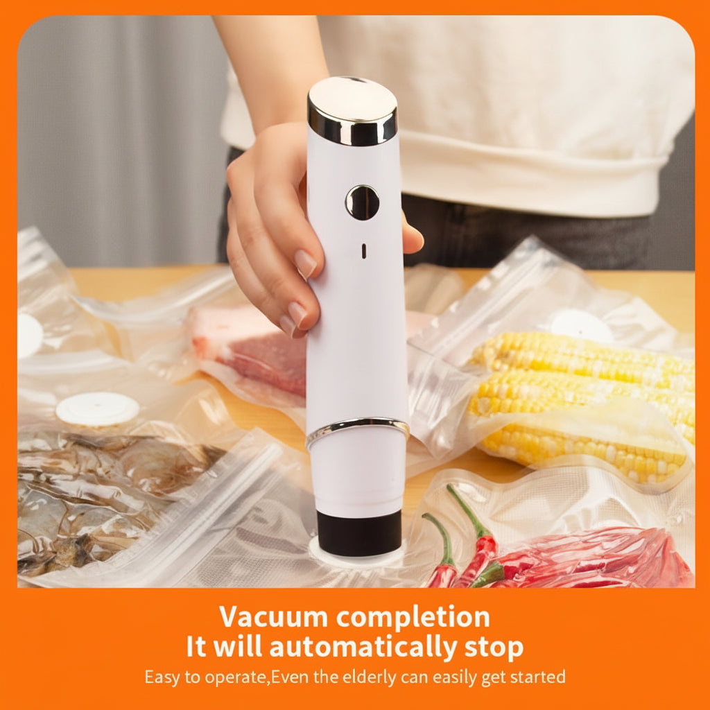 Compact Food Preservation Vacuum Sealer with USB Charging