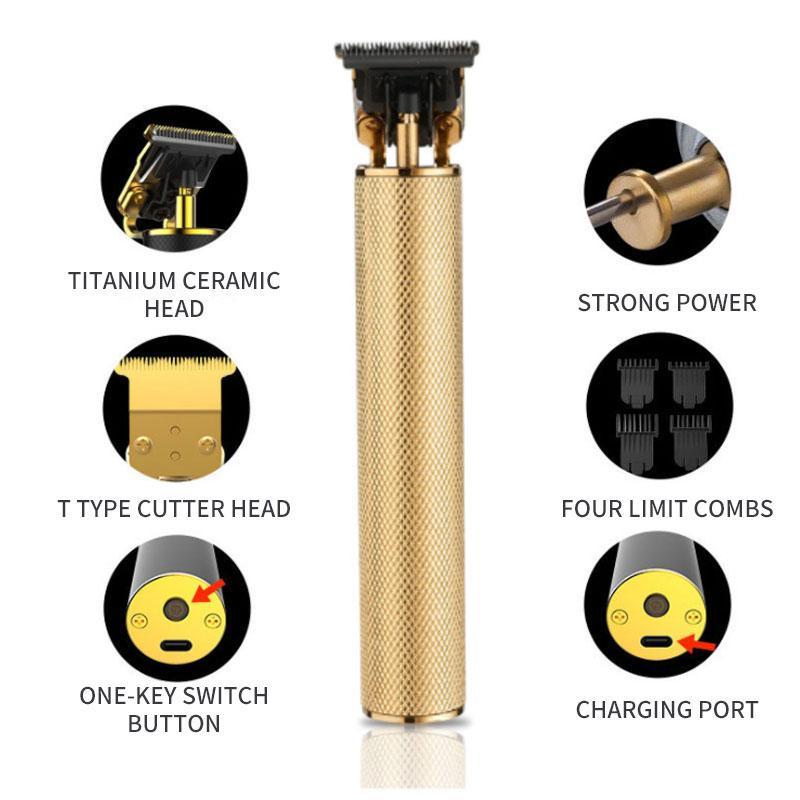 GroomPro Cordless T-Blade Trimmer for Men – Dual-Speed Precision Clipper