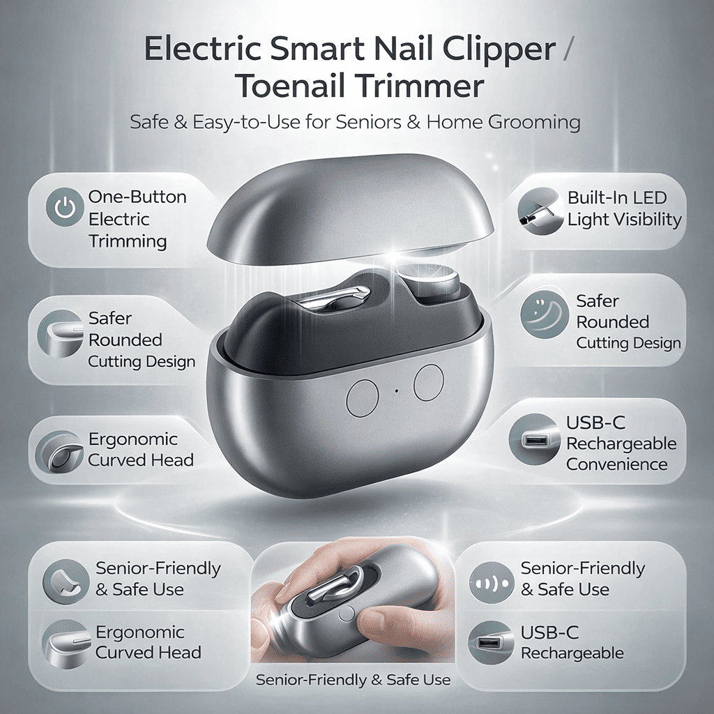 Ultimate Nail Care Trimmer with Bright LED Light | Cordless Grooming Device