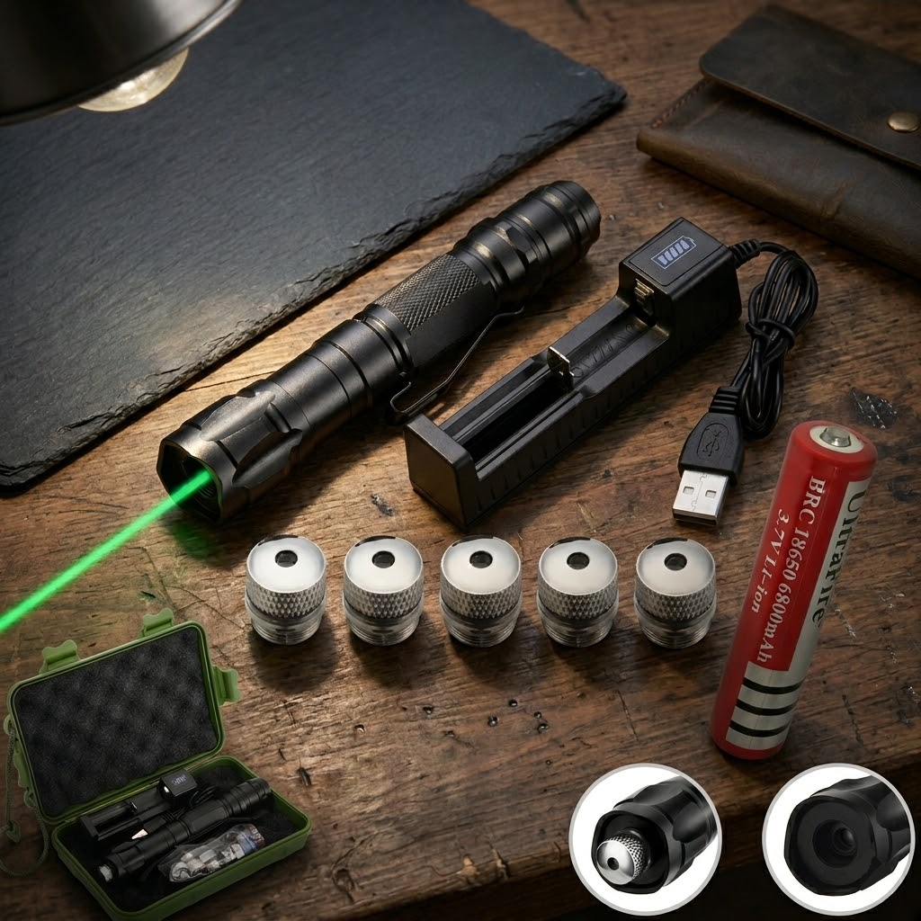 High-Intensity Green Laser Pointer | Rechargeable & Long Range