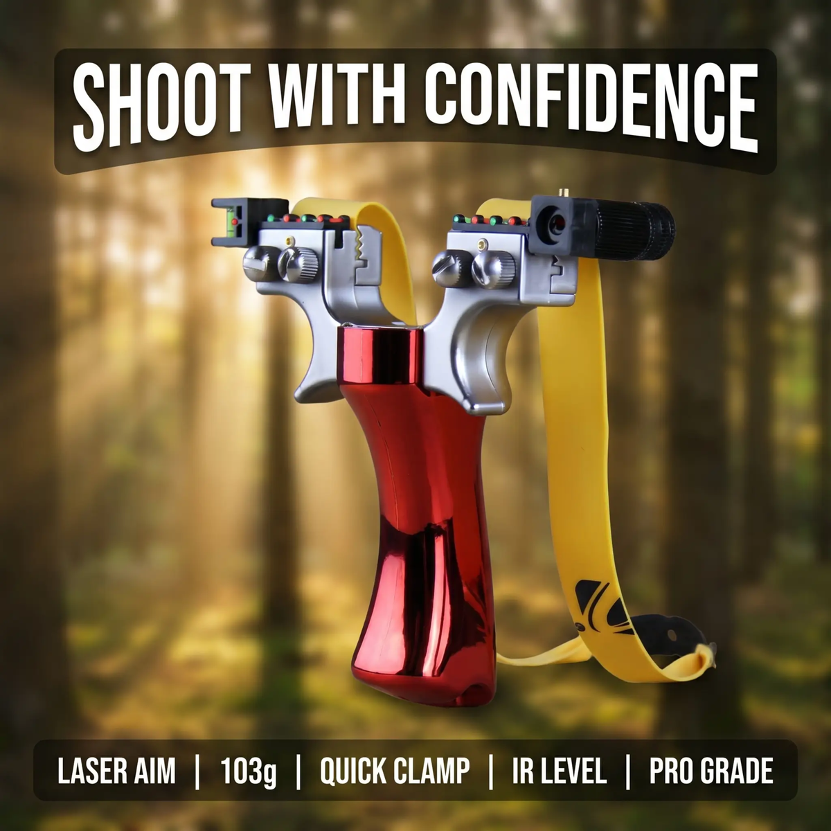 Accurate Aim Slingshot with Laser Guidance & Comfortable Grip