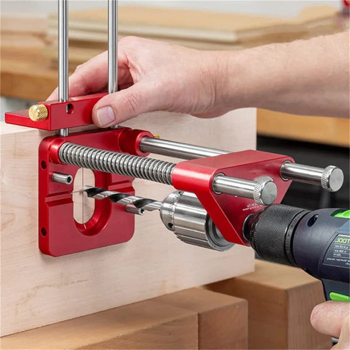 Precision Drill Guide | Adjustable Locator for Effortless Woodworking