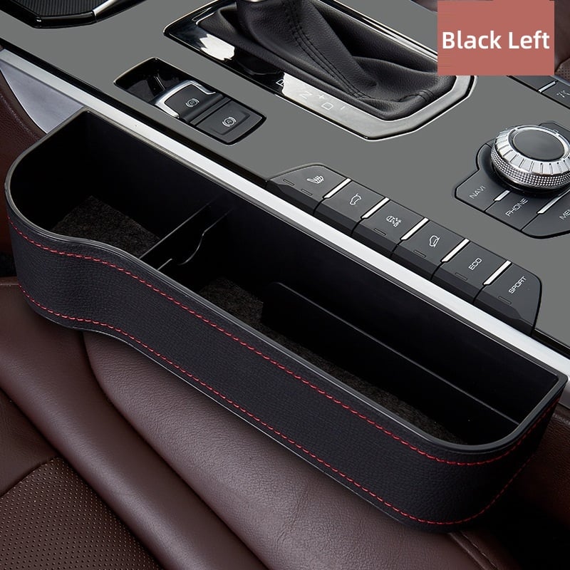 Luxurious Leather Car Seat Storage Organizer with Cup Holder