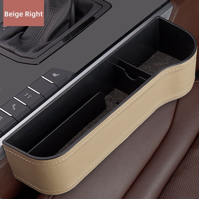 Luxurious Leather Car Seat Storage Organizer with Cup Holder