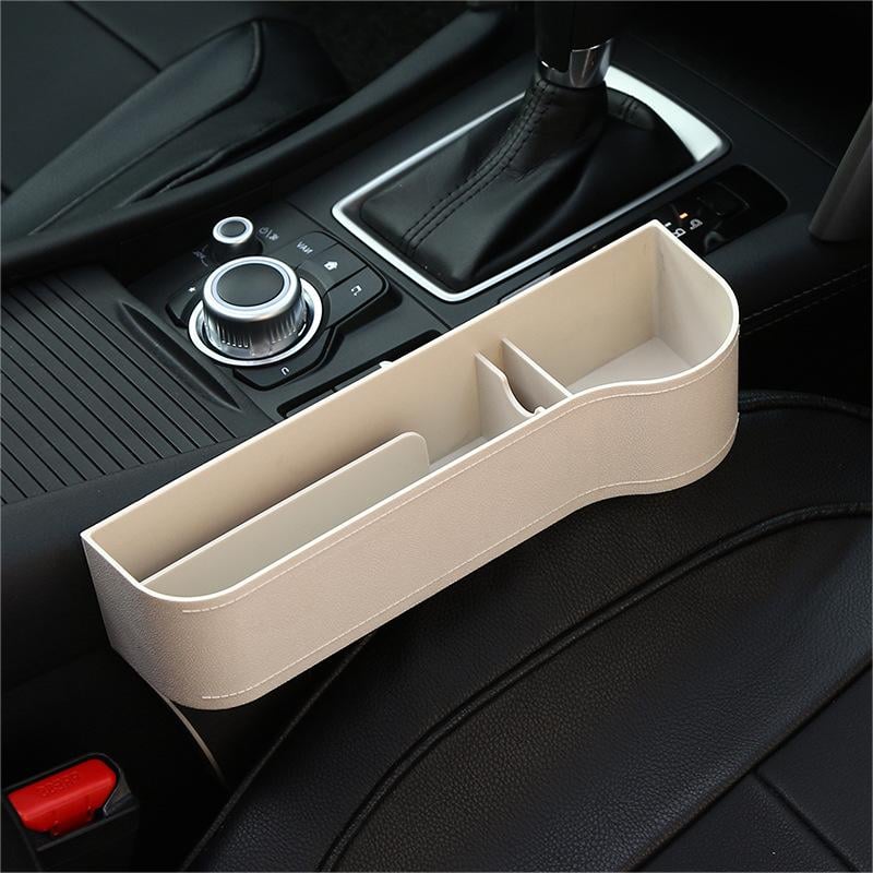 Luxurious Leather Car Seat Storage Organizer with Cup Holder