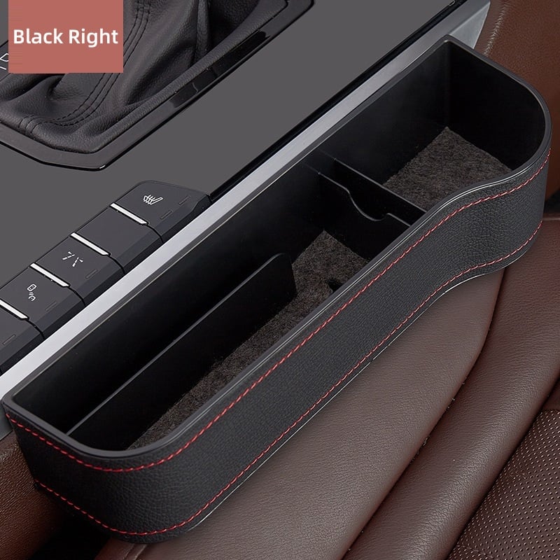 Luxurious Leather Car Seat Storage Organizer with Cup Holder