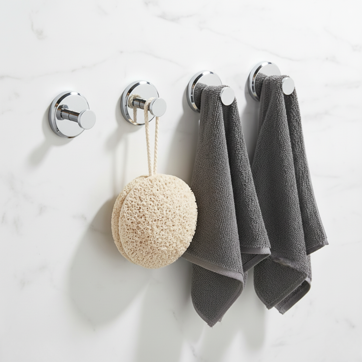 4-Pack Strong Suction Hooks for Effortless Home Organization