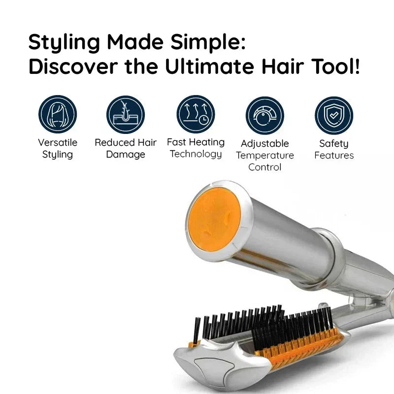 Versatile 2-in-1 Rotating Hair Styling Brush