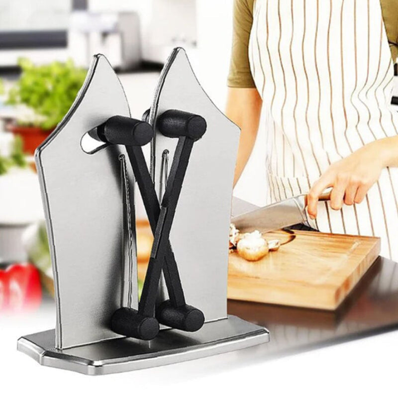 Compact Carbon Steel Knife Sharpening Tool for Home Chefs