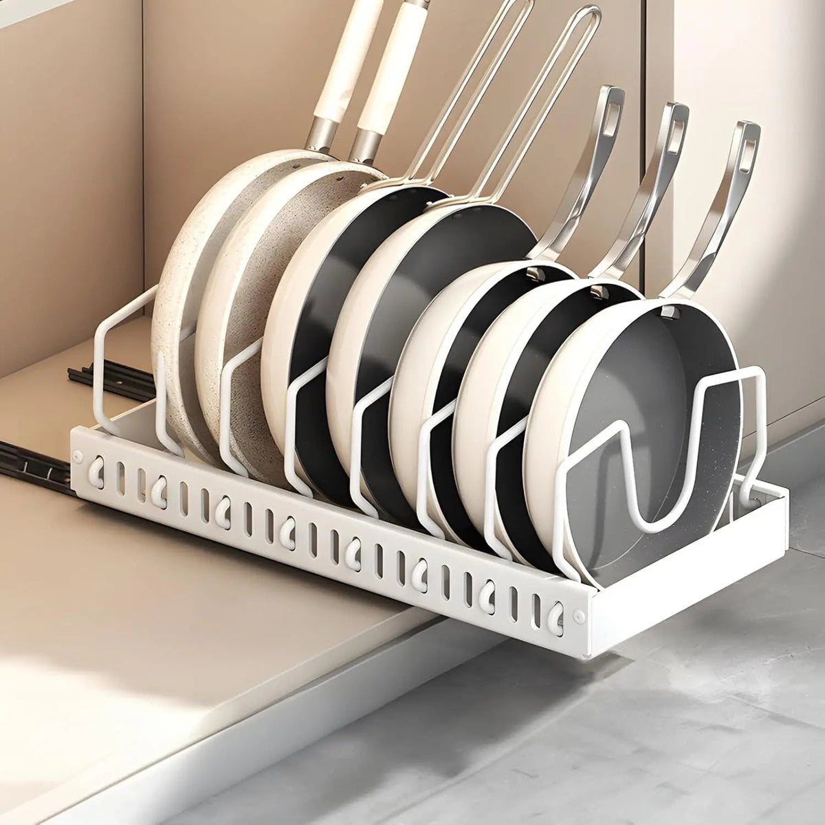 Versatile Slide-Out Kitchen Organizer with Adjustable Dividers