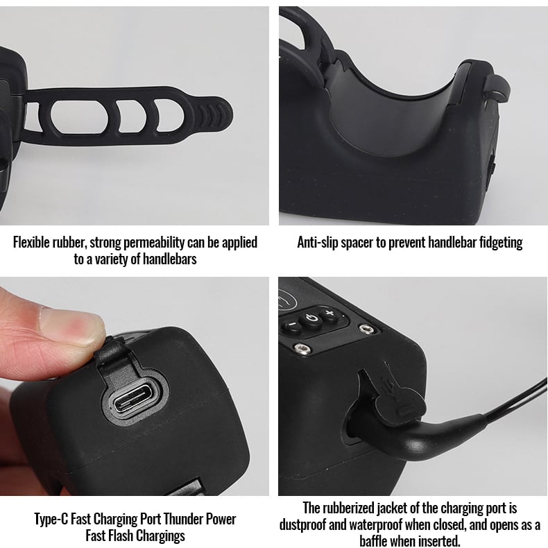 BrightWave Bicycle Light & Horn – 250 Lumens Rechargeable System