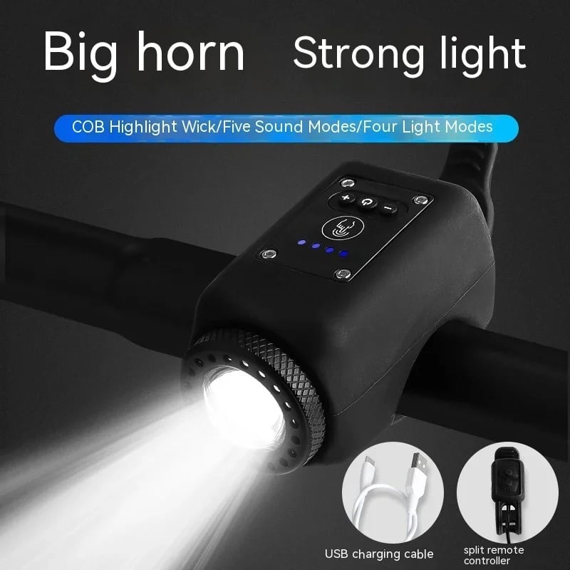 BrightWave Bicycle Light & Horn – 250 Lumens Rechargeable System