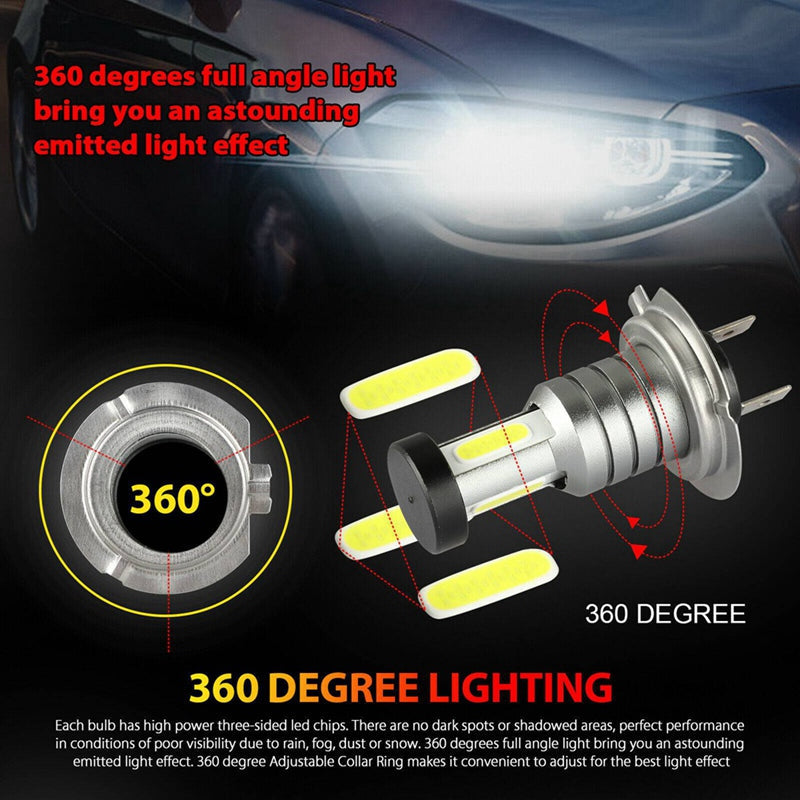 Illuminate Your Ride with the Ultimate 4-Pack H7 LED Headlight Set