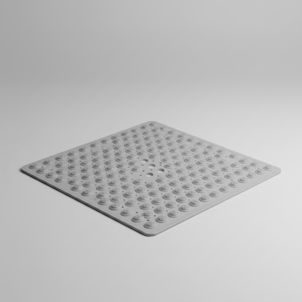 Non-Slip Square Shower Mat in PVC Material