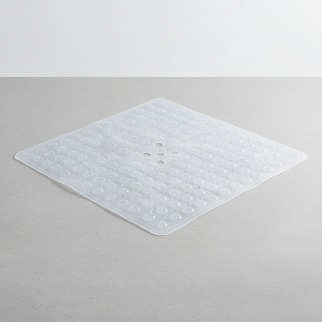 Non-Slip Square Shower Mat in PVC Material