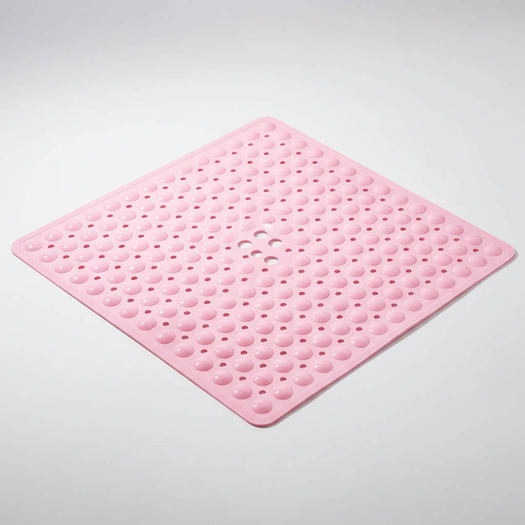 Non-Slip Square Shower Mat in PVC Material