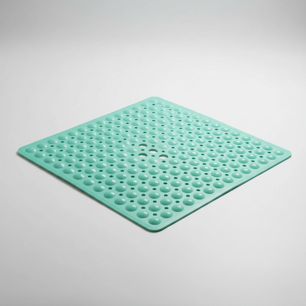 Non-Slip Square Shower Mat in PVC Material