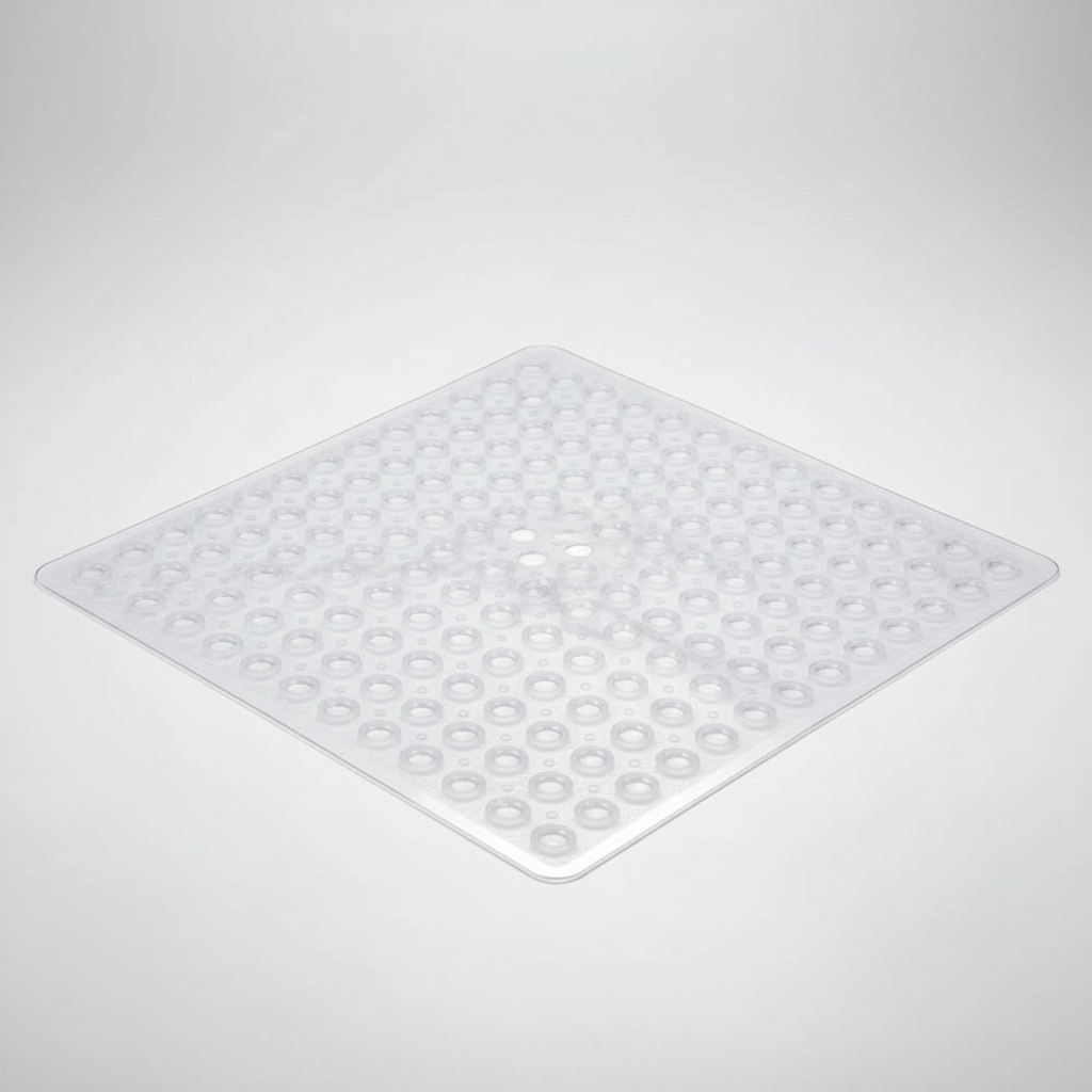 Non-Slip Square Shower Mat in PVC Material