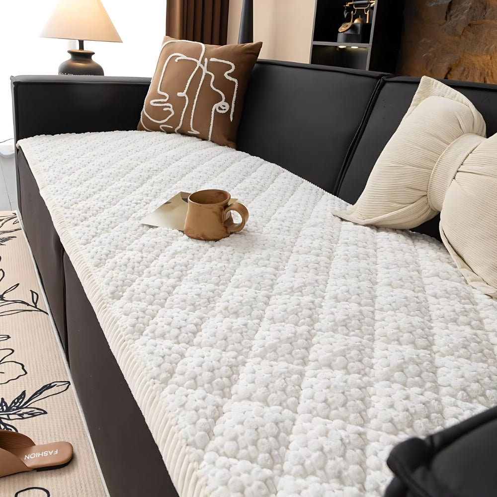 Stylish Non-Slip Sofa Protector with Geometric Design