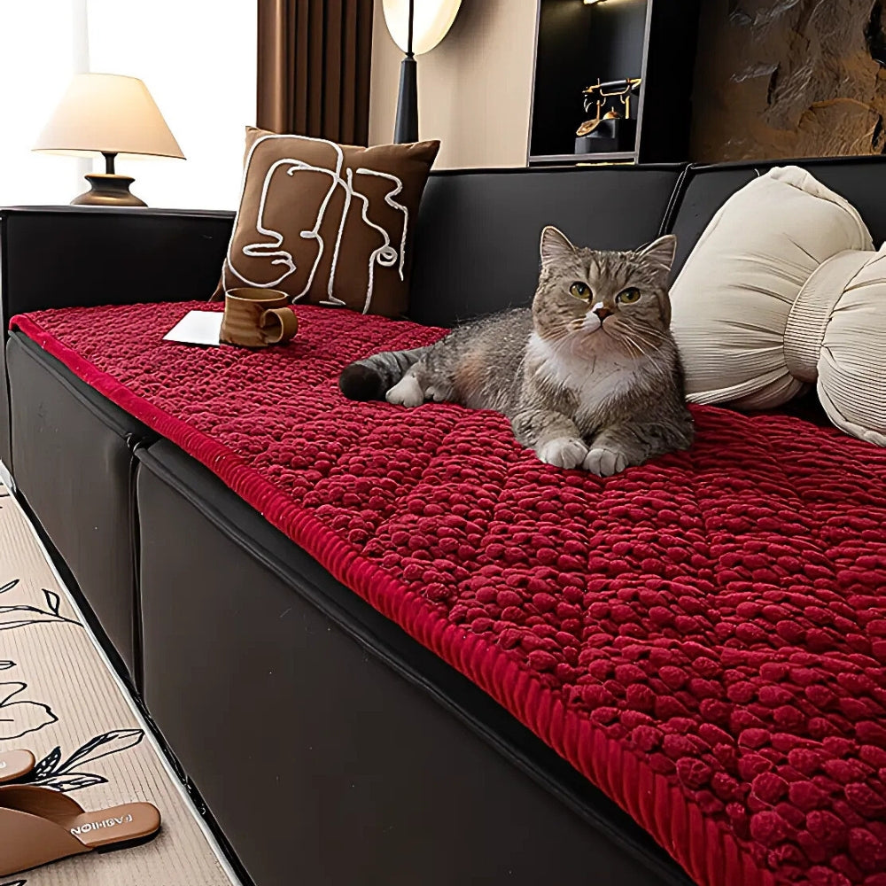 Stylish Non-Slip Sofa Protector with Geometric Design