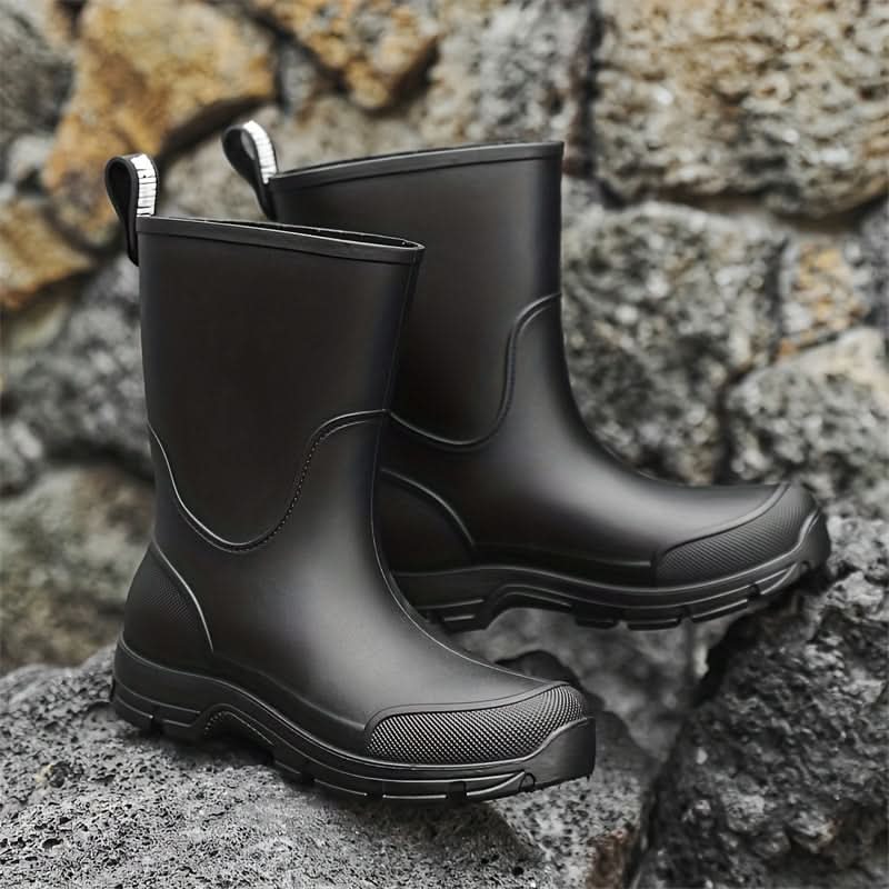 AquaGuard Mid-Calf Waterproof Boots with Non-Slip Sole