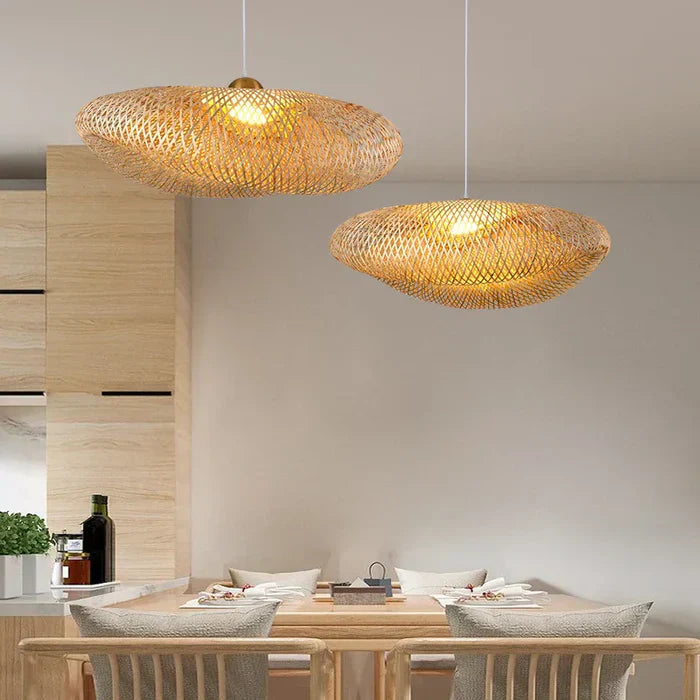 Nature's Glow | Handcrafted Rattan Pendant Light for Cozy Spaces