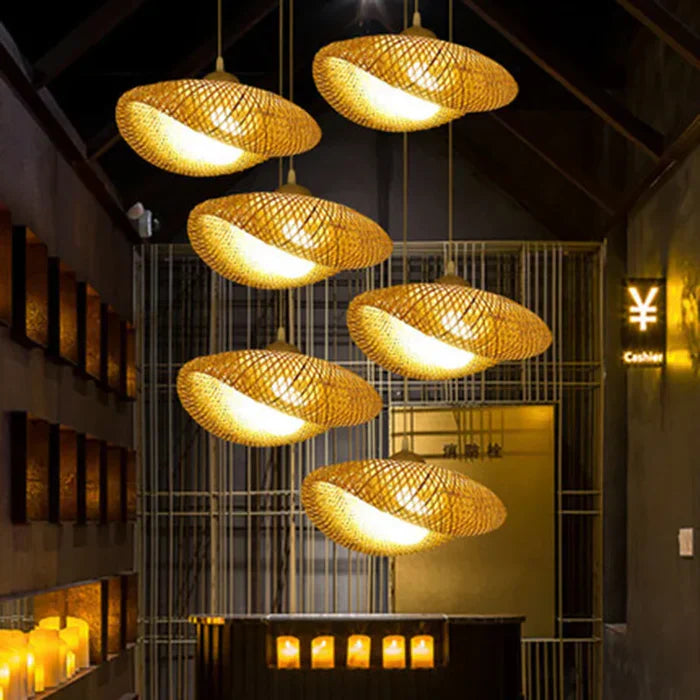 Nature's Glow | Handcrafted Rattan Pendant Light for Cozy Spaces