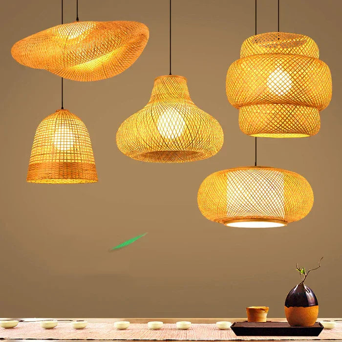Nature's Glow | Handcrafted Rattan Pendant Light for Cozy Spaces