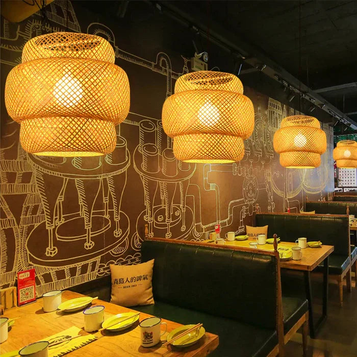 Nature's Glow | Handcrafted Rattan Pendant Light for Cozy Spaces