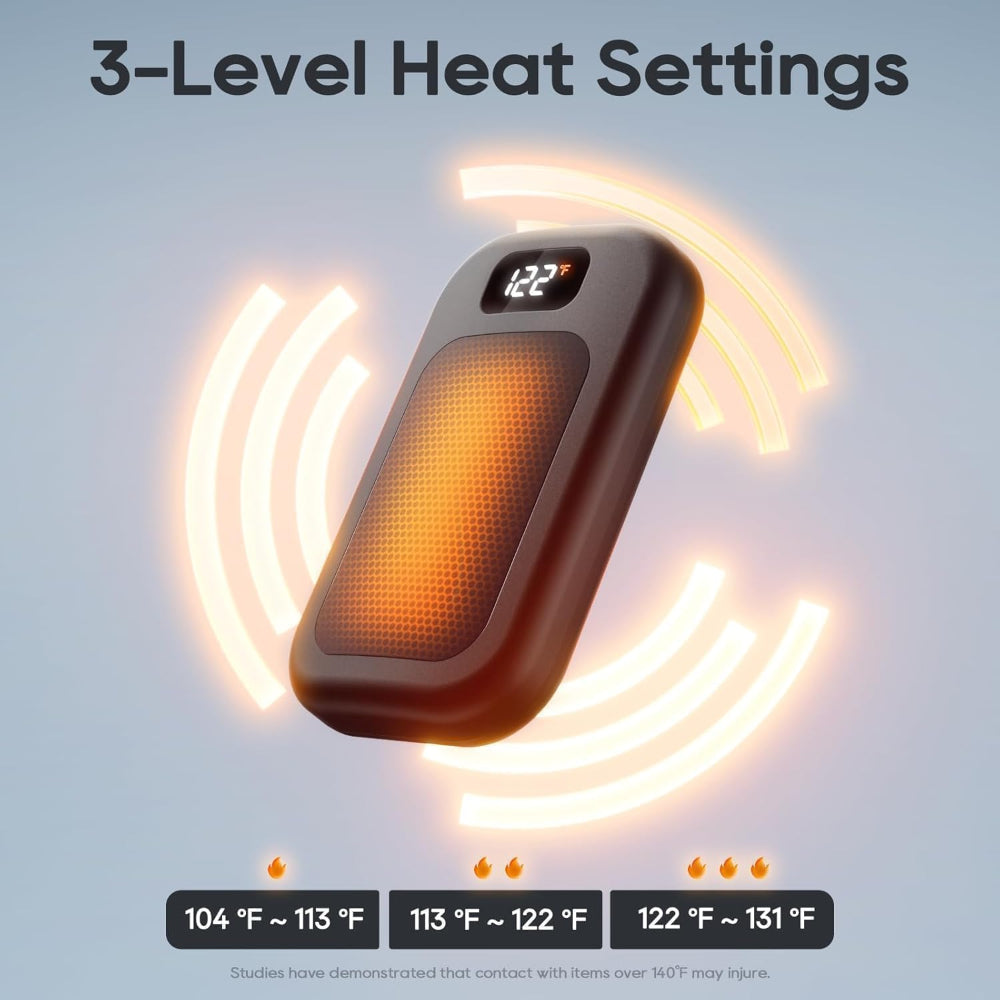 Portable Hand Warmers Duo with LED Heat Indicator