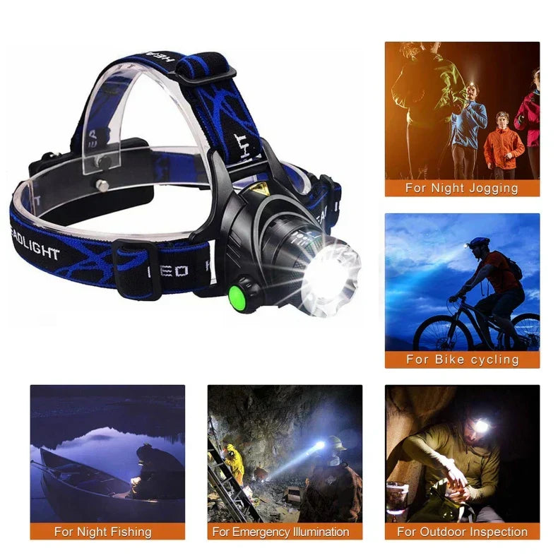 Ultimate Rechargeable Headlamp with Zoom and Waterproof Features | 2000 Lumens Brightness