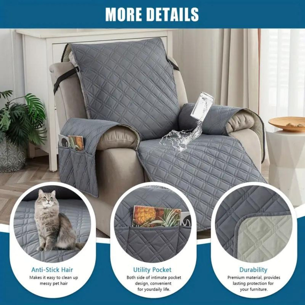 Water-Resistant Recliner Cover | Secure Fit for Comfort and Style