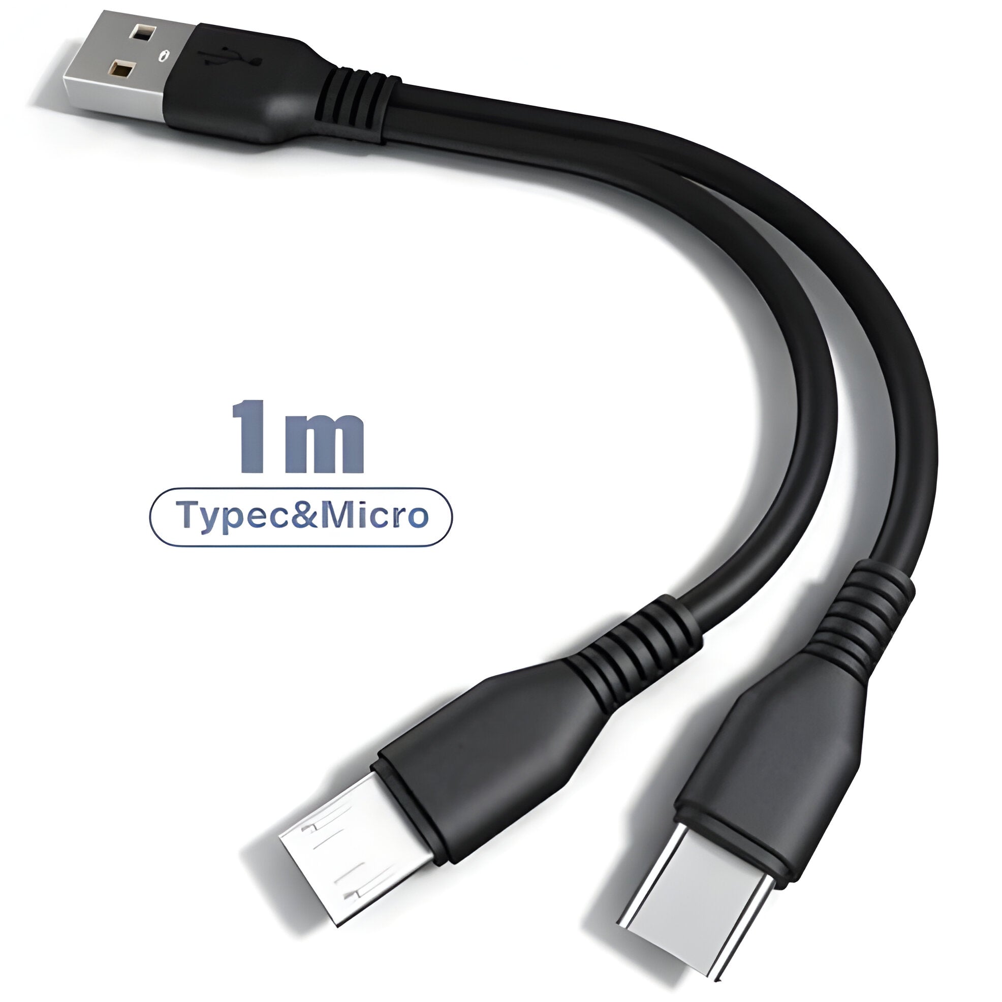 Versatile Dual-Connector USB Charging Cable