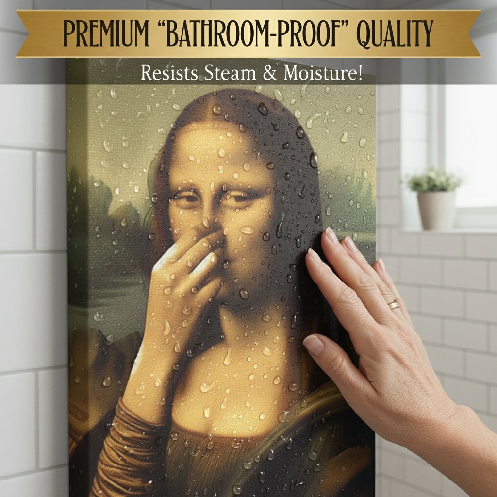 Whimsical Canvas Art for a Delightful Bathroom Vibe