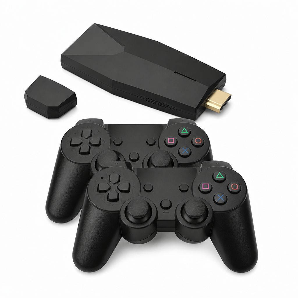 Classic Game Hub | 4K HDMI Console with Dual Wireless Controllers