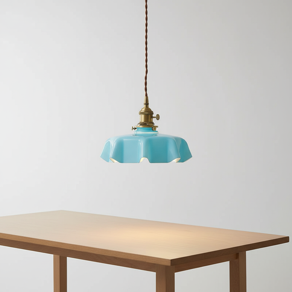Vintage Glass Lamp Shade - Decorative Lighting Fixture