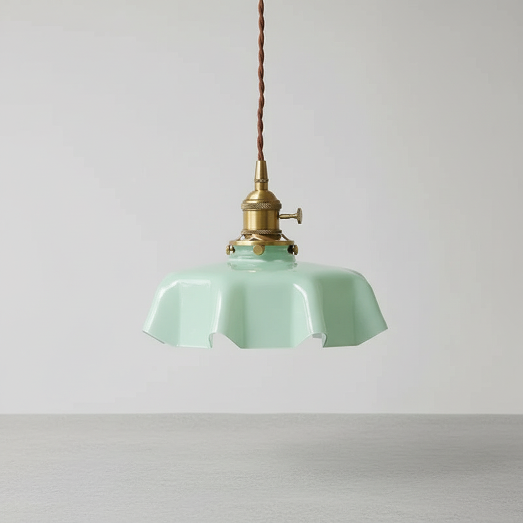 Vintage Glass Lamp Shade - Decorative Lighting Fixture