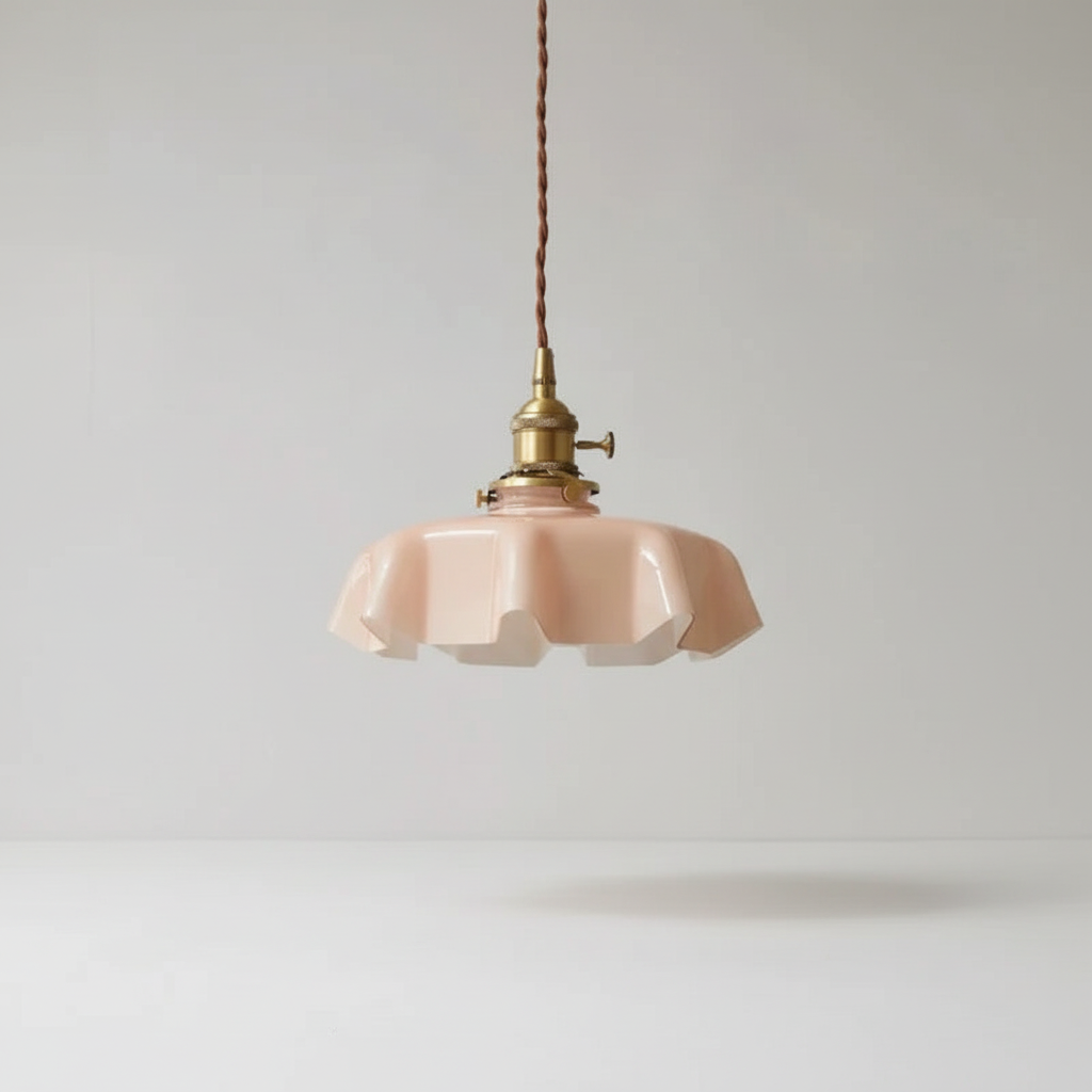 Vintage Glass Lamp Shade - Decorative Lighting Fixture