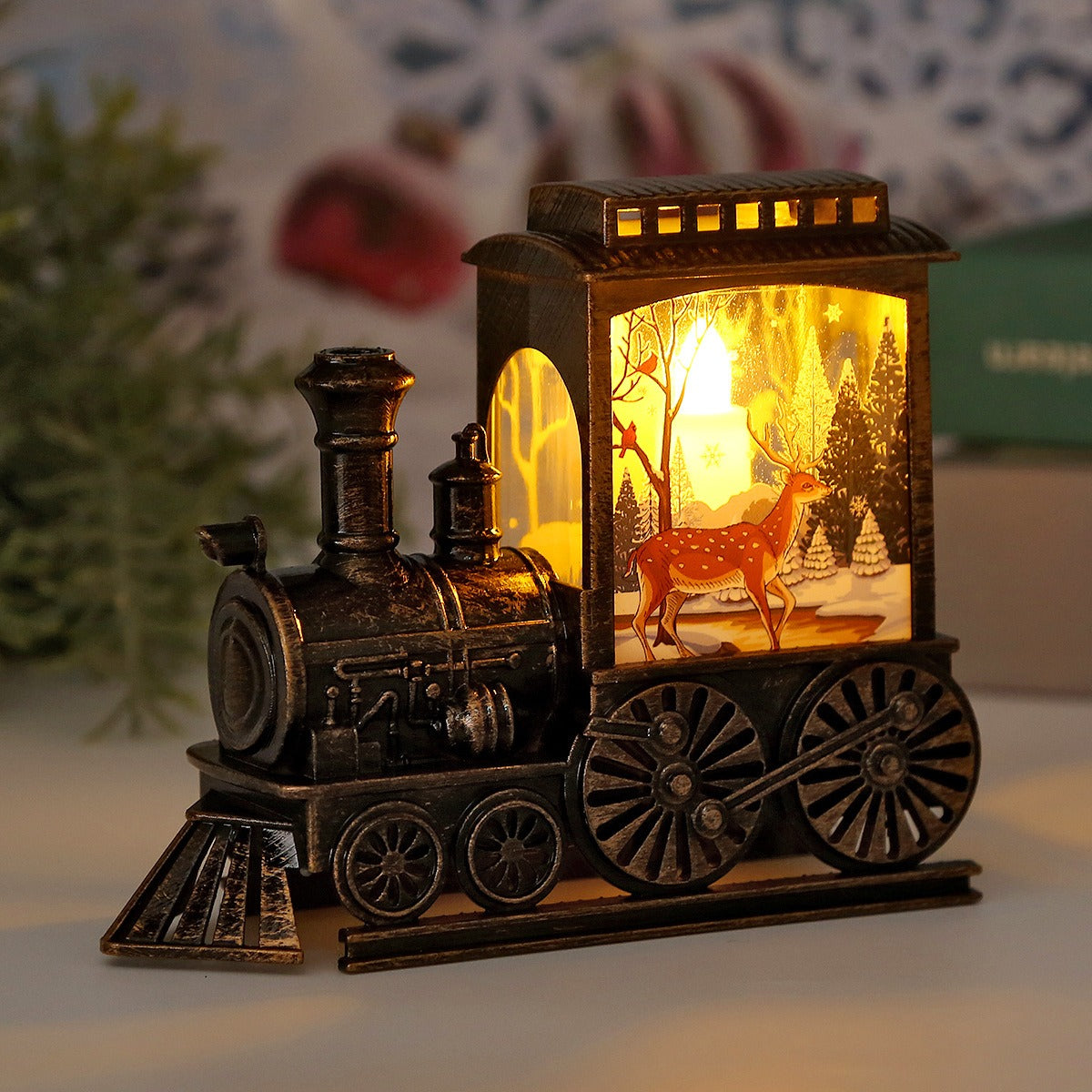 Charming Vintage Train LED Accent Light for Holiday Cheer