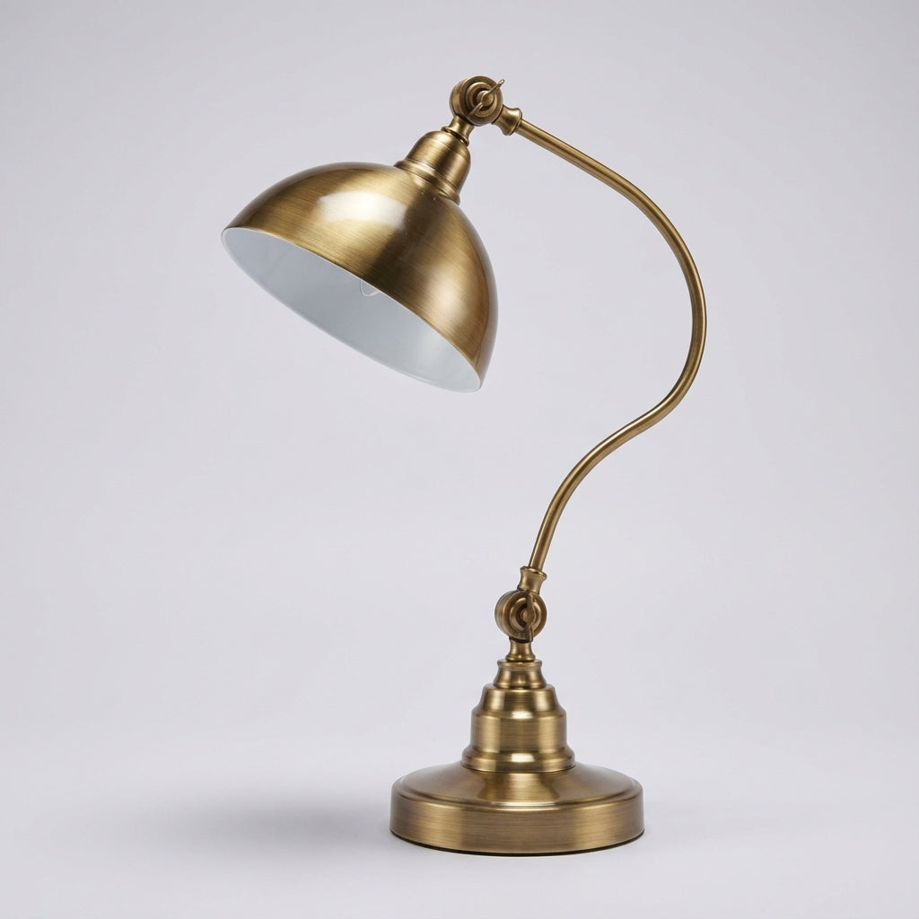 Brass Table Lamp with Vintage Design