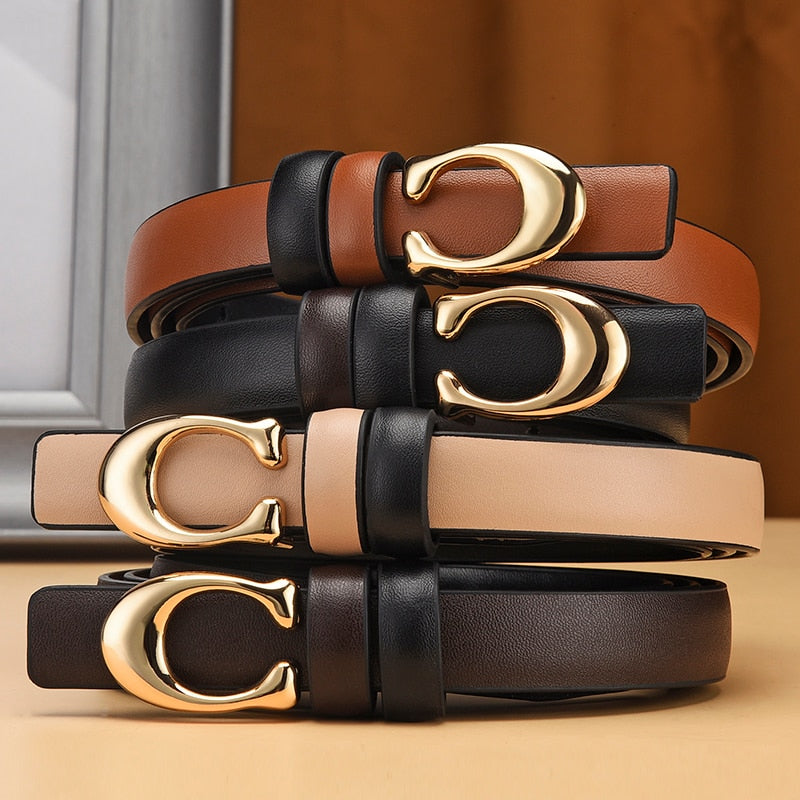 Dual-Sided Slim Belt with Quick-Change Buckle | Versatile Fashion