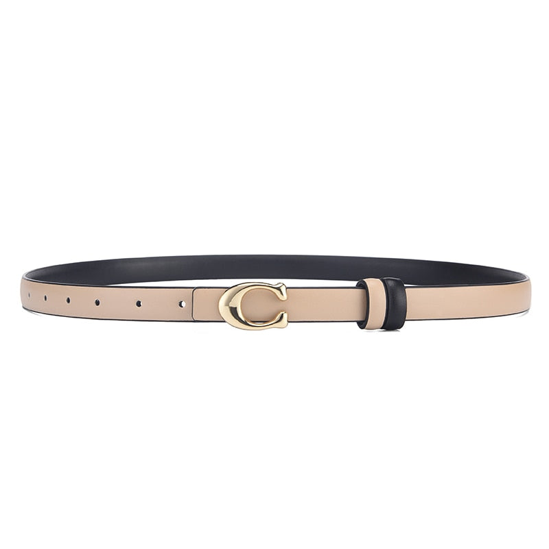 Dual-Sided Slim Belt with Quick-Change Buckle | Versatile Fashion