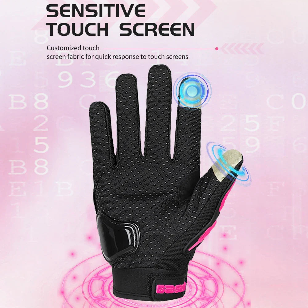 Revved Up Comfort | Women's Riding Gloves with Mesh Panels & Smart Tips