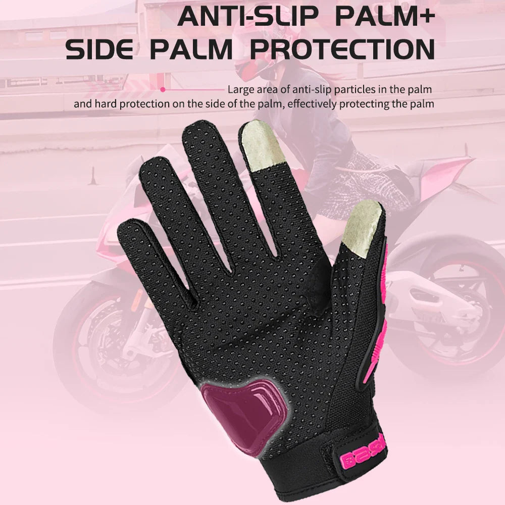 Revved Up Comfort | Women's Riding Gloves with Mesh Panels & Smart Tips