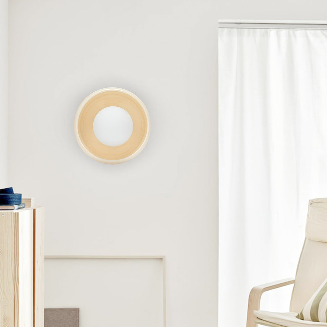 Ceramic Wall Light Fixture - Round Design